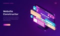 Website constructor isometric concept Royalty Free Stock Photo