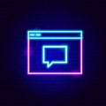 Website Contact Neon Sign