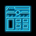 website creation neon glow icon illustration