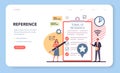 Website creation web banner or landing page. Process of website development Royalty Free Stock Photo