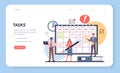Website creation web banner or landing page. Process of website development Royalty Free Stock Photo