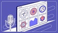 Website dashboard interface, analytics and data monitoring design vector design Generative AI Royalty Free Stock Photo