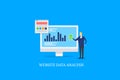 Website data analysis, internet marketing analytics, data analyst monitoring information and statistic. Royalty Free Stock Photo