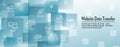 Website Data Transfer Icon Set and Web Header Banner Royalty Free Stock Photo