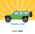 Website design with extreme travel car