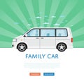 Website design with family minivan