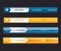 Website design menu navigation elements with icons set Navigation menu bars Royalty Free Stock Photo