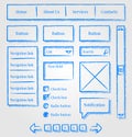 Website design sketch style kit