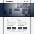 Website Design with Squares and Mosaic World Map Royalty Free Stock Photo