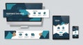 Website design template displayed across various Royalty Free Stock Photo