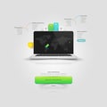 Website design template elements: Mock-up Vcard te Royalty Free Stock Photo