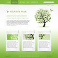 Website design template with green tree Royalty Free Stock Photo