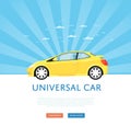 Website design with universal city car