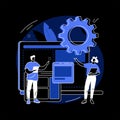 Website development abstract concept vector illustration.