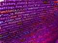 Website development. Computing, cyberspace , future and innovation concept. Program code PHP HTML CSS of site Royalty Free Stock Photo