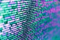 Website development. Developer working on program codes in office. Front-end applications in the color concept. Computer Royalty Free Stock Photo