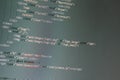 Website development - programming code on computer screen Royalty Free Stock Photo