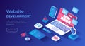 Website Development Programming Coding. Design, user experience UX, user interface UI. Royalty Free Stock Photo