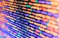 Website development. Python programming developer code. Lots of digits on the computer screen. Code on dark background. The Royalty Free Stock Photo