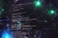 Website development. Server logs analysis. Closeup developing programming and coding technologies. Developer working on web sites Royalty Free Stock Photo