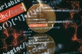 Website development. Server logs analysis. Closeup developing programming and coding technologies. Developer working on web sites Royalty Free Stock Photo