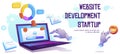 Website development startup banner