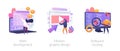 Website development vector concept metaphors Royalty Free Stock Photo