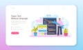 Website development web banner or landing page. HTML coding