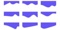Website Diverder and seperator template. Collection of dividers shape templates. Royalty Free Stock Photo