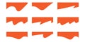 Website Diverder and seperator template. Collection of dividers shape templates. Royalty Free Stock Photo
