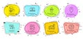 Atm service, Parking and Bitcoin icons set. Website education, Scroll down and Certificate signs. Vector