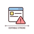 Website error pixel perfect RGB color icon Royalty Free Stock Photo