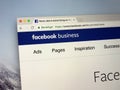 Website of Facebook Business
