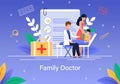 Website Family Doctor, Therapist. Landing Web Page Royalty Free Stock Photo