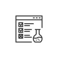 Website functional testing line icon