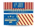 Website header or banner for American Independence Day. Royalty Free Stock Photo