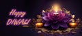 Website header or banner Diwali Festival celebration.