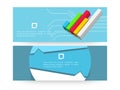 Website header or banner set with business infographic. Royalty Free Stock Photo