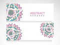 Website header or banner set with floral design. Royalty Free Stock Photo