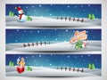 Website header or banner set for Merry Christmas celebration. Royalty Free Stock Photo