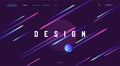 Website home page banner with bright abstract composition of lights rays with circles like space artistic picture, with interface Royalty Free Stock Photo