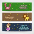 Website horoscope header or banner concept. Royalty Free Stock Photo