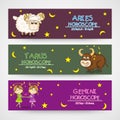 Website horoscope header or banner concept. Royalty Free Stock Photo