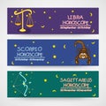 Website horoscope header or banner concept. Royalty Free Stock Photo