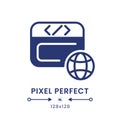 Website host black solid desktop icon