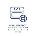 Website host linear desktop icon