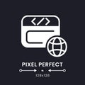 Website host white solid desktop icon