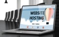 Website Hosting Concept on Laptop Screen. 3D.