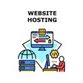 Website Hosting Vector Concept Color Illustration Royalty Free Stock Photo