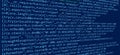website HTML code in browser view on dark background. Royalty Free Stock Photo